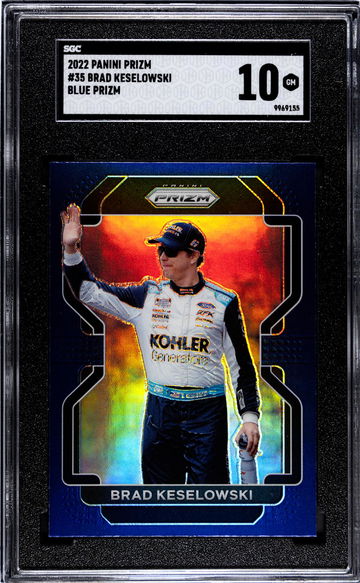 2022 Panini Prizm Blue Brad Keselowski #35 SGC 10