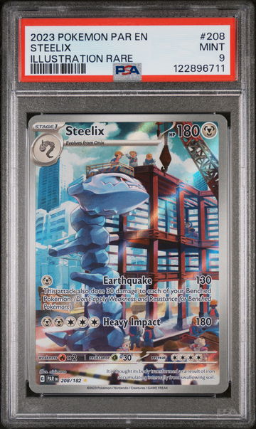 2023 Pokemon Scarlet and Violet Paradox Rift Illustration Rare Steelix #208 PSA 9