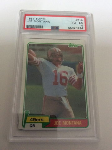 Joe Montana topps RC PSA 4