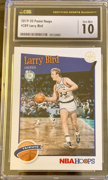 2019-20 Panini Hoops White Tribute Basketball Larry Bird #289 CSG 10 GM Gem Mint *New Label