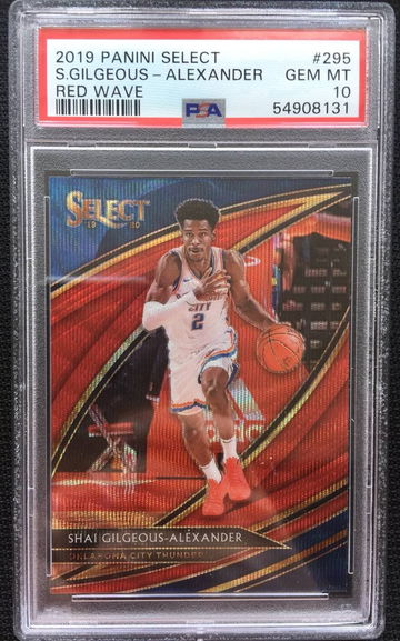 2019 Select Shai Gilgeous Alexander Tmall Red Wave Courtside PSA 10