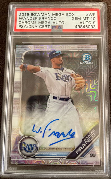 Wander Franco 2019 Bowman Mega Box Autograph PSA 10