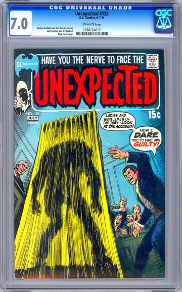 UNEXPECTED #125 CGC 7.0 NICK CARDY COVER CLASSIC BRONZE AGE HORROR DC 1971