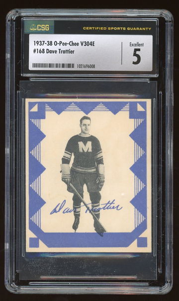 1937-38 O-Pee-Chee Series E #168 Dave Trottier CSG 5 - Excellent  V304E