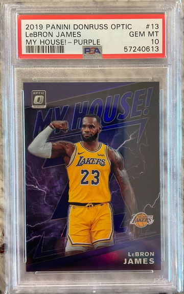 2019 Optic My House Lebron James Purple PSA 10