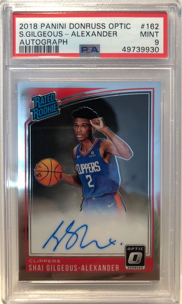 2018 optic shai gilgeous alexander rated rookie autographs (from HKG 14-21 days shipping)