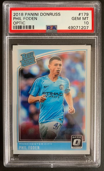 2018 OPTIC PHIL FODEN RATED ROOKIE PSA 10