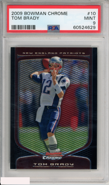 2009 BOWMAN CHROME TOM BRADY #10 NEW ENGLAND PATRIOTS PSA 9 MINT
