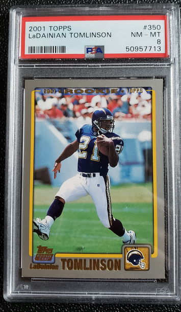 2001 Topps Ledanian Tomlinson PSA 8 350