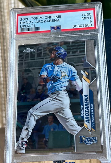 Randy Arozarena 2020 Topps Chrome Update Rookie RC #U35 PSA 9 Mint Tampa Bay Ray