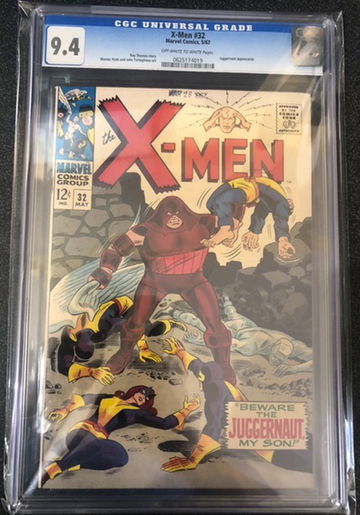 X-Men #32 CGC 9.4 Juggernaut Appearance Off White to White Pages