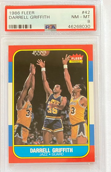 DARRELL GRIFFITH 1986 Fleer #42 PSA 8