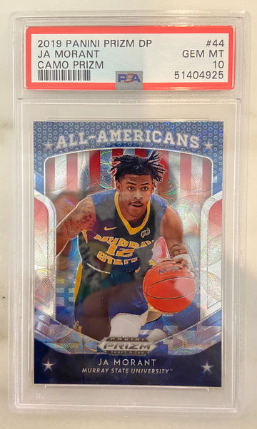 2019 Prizm Draft Ja Morant All Americans camo Prizm 6/25 #44 PSA10