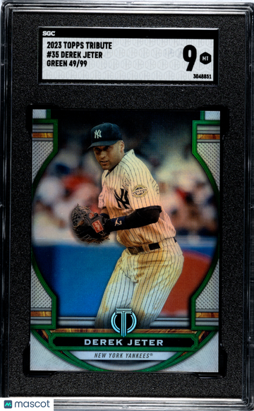 2023 Topps Tribute Derek Jeter #35 Green SGC 9