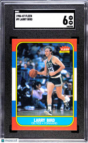 1986-87 Fleer Larry Bird #9 SGC 6