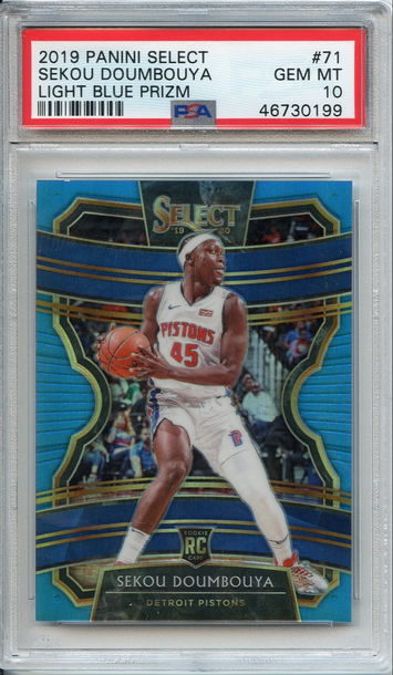 Sekou Doumbouya Light Blue Select PSA 10