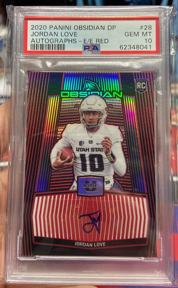 2020 Obsidian Draft Picks Jordan Love Auto 1/5 PSA 10
