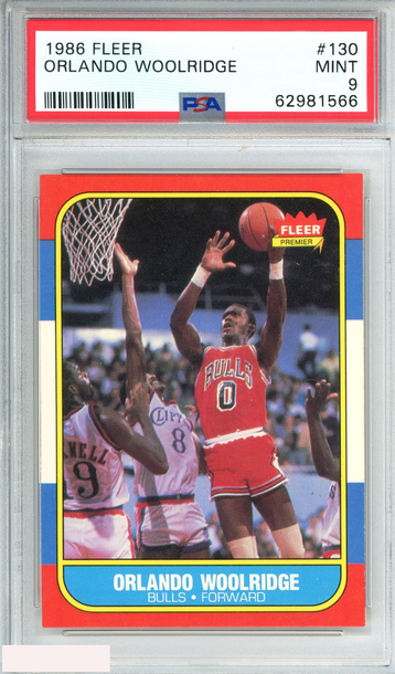 1986 FLEER ORLANDO WOOLRIDGE #130 PSA 9 MINT
