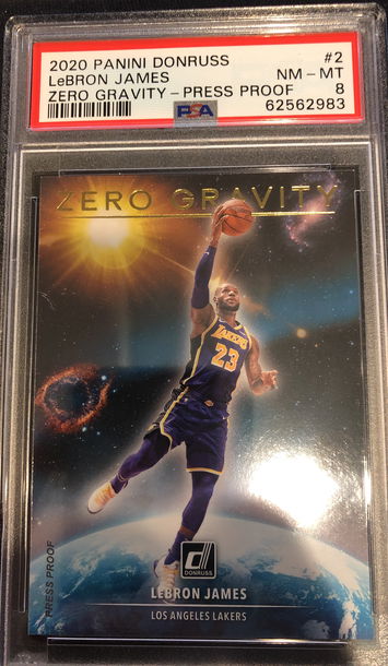 2020-21 Donruss Lebron James Zero Gravity Press Proof PSA 8 Pop 1
