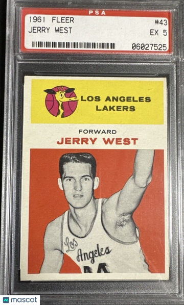 1961 Fleer #43 Jerry West PSA 5 Rookie Card RC