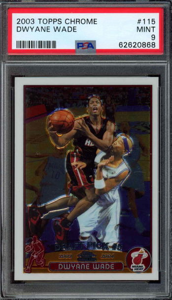 2003 Topps Chrome #115 Dwyane Wade PSA 9 Mint
