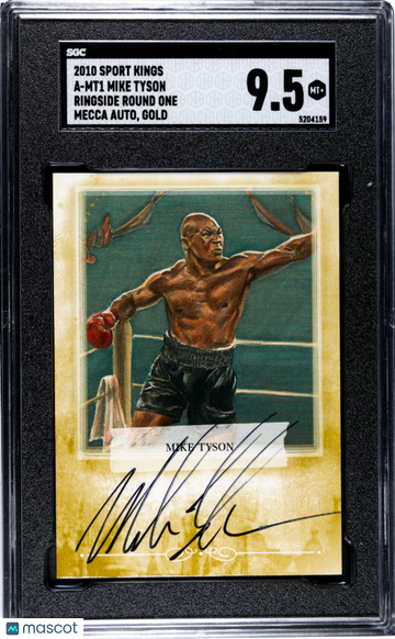2010 Sport Kings Ringside Round One Mike Tyson #A-MT1 Mecca Autograph Gold SGC 9.5