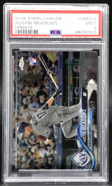 2018 Topps Chrome Update Austin Meadows RC HMT54 PSA 9