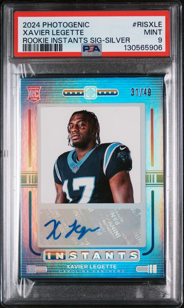 2024 Panini Photogenic Rookie Instants Signatures Silver Xavier Legette #RISXLE /49 PSA 9