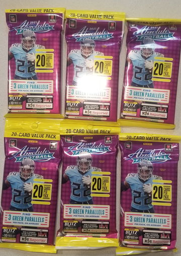 Lot of 6 2021 Panini Absolute fat packs