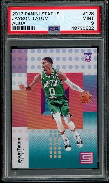 2017 Panini Status Aqua #128 Jayson Tatum PSA 9 Mint