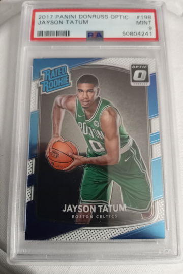 Jayson Tatum 2017-18 Donruss Optic Rated Rookie PSA 9  MINT #198 Boston Celtics RC