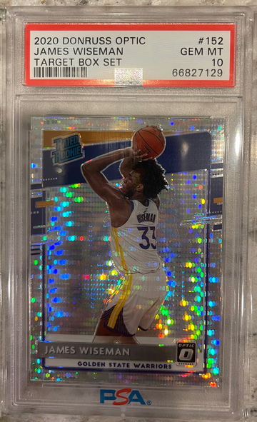 2020-21 Panini Donruss Optic James Wiseman RC #152 Target Pulsar Prizm psa 10 gem mint 