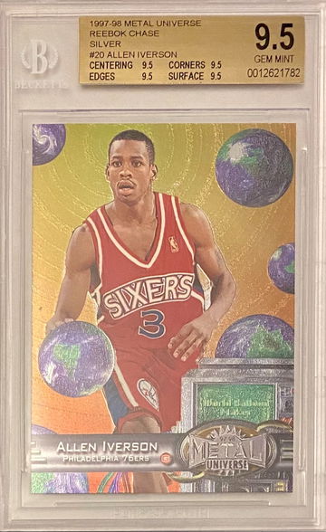 Allen Iverson highest bgs graded silver chase card!  Only true gem mint!