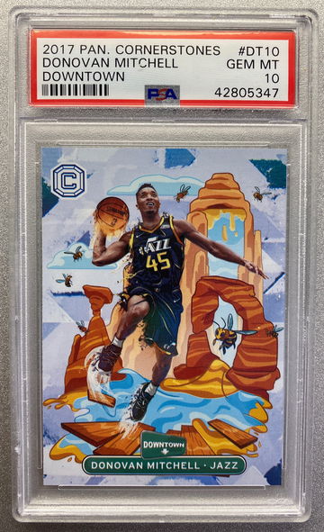 DONOVAN MITCHELL 2017 CORNERSTONES CASE HIT ROOKIE PSA 10 GEM MINT