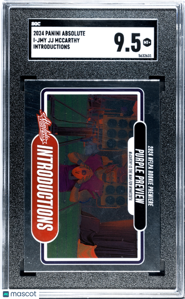 2024 Panini Absolute JJ Mccarthy #I-JMY Introductions SGC 9.5