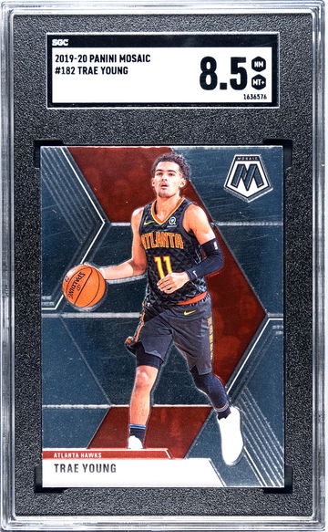 2019-20 Panini Mosaic #182 Trae Young SGC 8.5