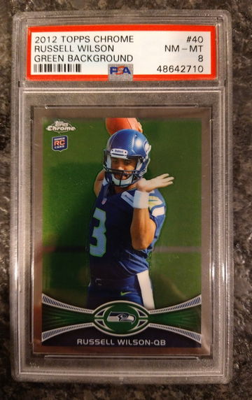 Russell Wilson 2012 Topps Chrome Variation PSA 8