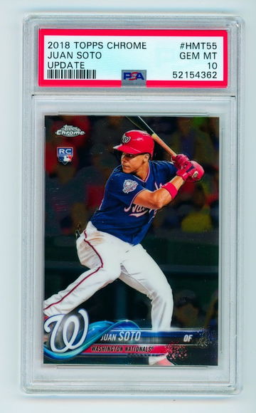 2018 Topps Chrome Update Juan Soto RC Rookie HMT55 PSA 10