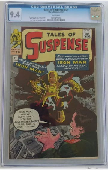 Tales of Suspense (Marvel 1963) #42(4th Iron Man)CGC 9.4 - WHITE PAGES !!!!!