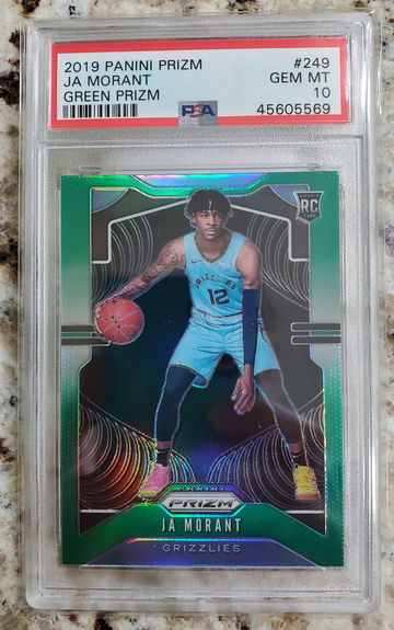 2019 Prizm Green JA MORANT PSA 10