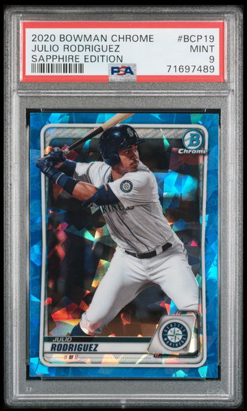 2020 Julio Rodriguez Bowman Chrome Sapphire PSA 9 MINT
