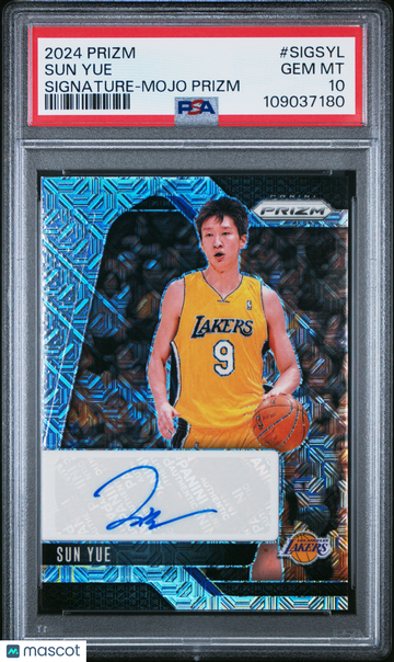 2024 Panini Prizm Signatures Sun Yue #SIGSYL Mojo PSA 10