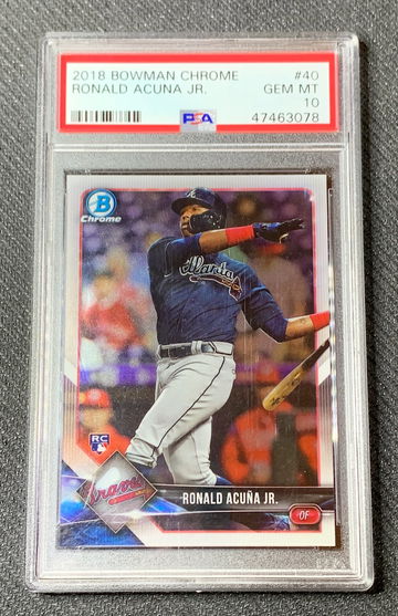 2018 Bowman Chrome Ronald Acuna PSA 10