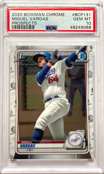 Miguel Vargas 2020 Bowman Chrome Prospects PSA10 Gem Mint 