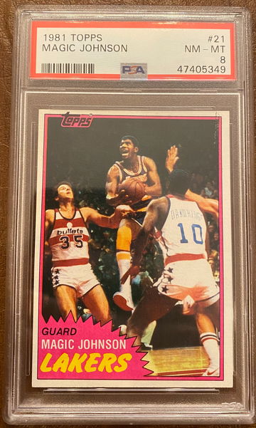 Magic Johnson 1981 Topps Rookie Card Rc PSA 8 * HOT*