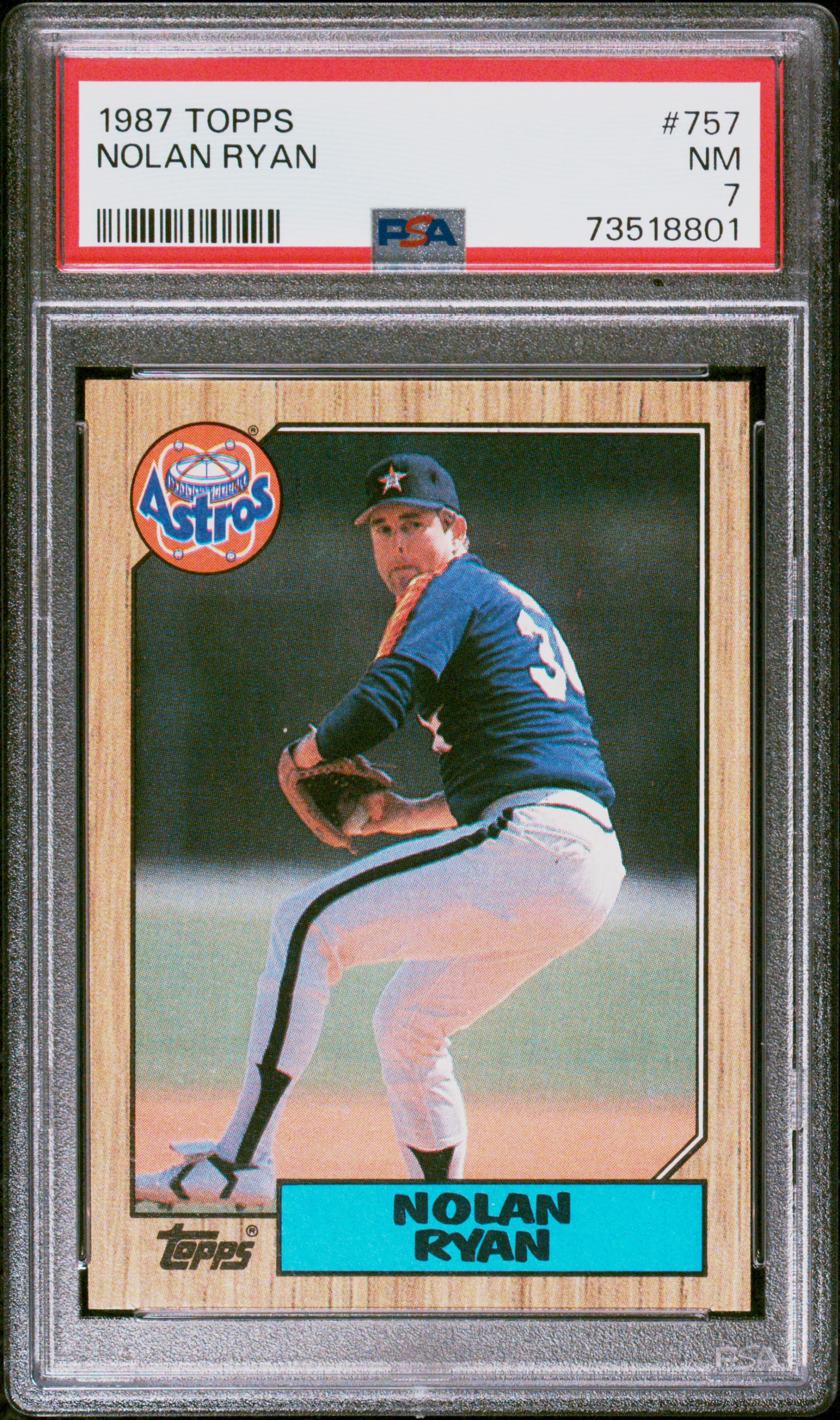 1987 Topps Baseball Nolan Ryan #757 PSA 7 73518801