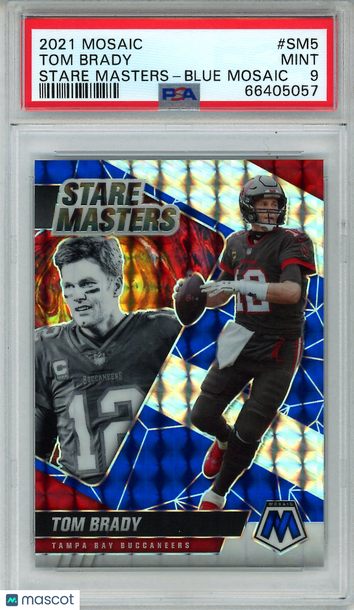 2021 Panini Mosaic Stare Masters Tom Brady #SM5 Blue PSA 9