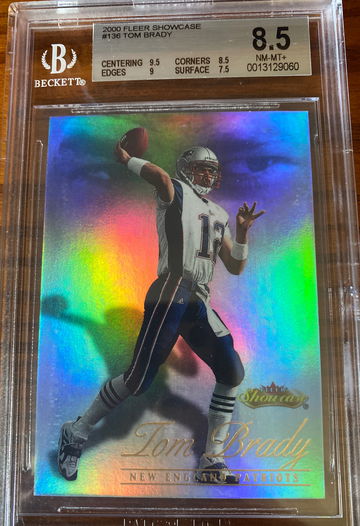 2000 Fleer Showcase Tom Brady BGS 8.5 RC