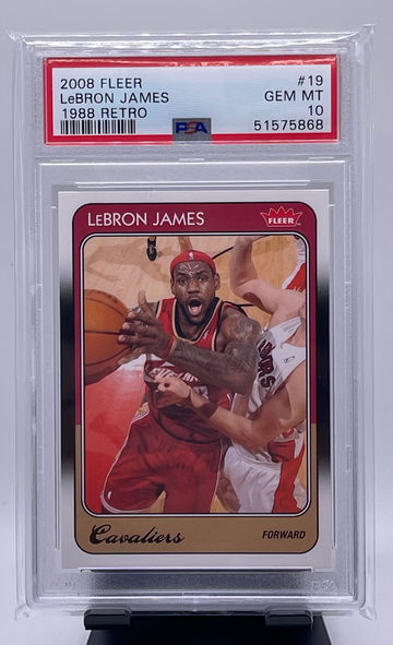 2008 Fleer Lebron James 1988 Retro #19 Low Pop (19) PSA 10