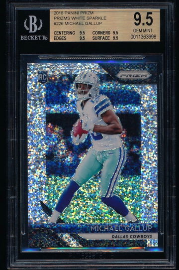 Michael Gallup 2018 Prizm White Sparkle RC SSP